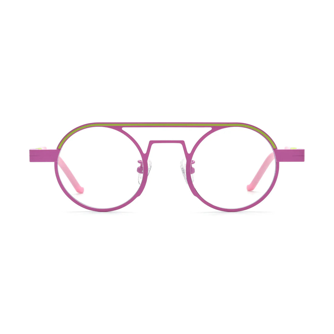 VoyueLens™ Candy Lime Aviator Eyeglasses – Front View – SKU VL185831-C1