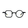VoyueLens™ Charcoal Black Dual-Shaped Eyeglasses – Front View – SKU VL185886-C4