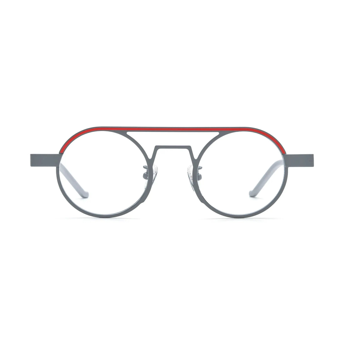 VoyueLens™ Chrome Ember Aviator Eyeglasses – Front View – SKU VL185831-C6