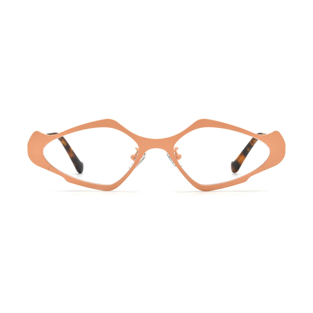 VoyueLens™ Coral Jade Polygon Eyeglasses – Front View – SKU VL185811-C5