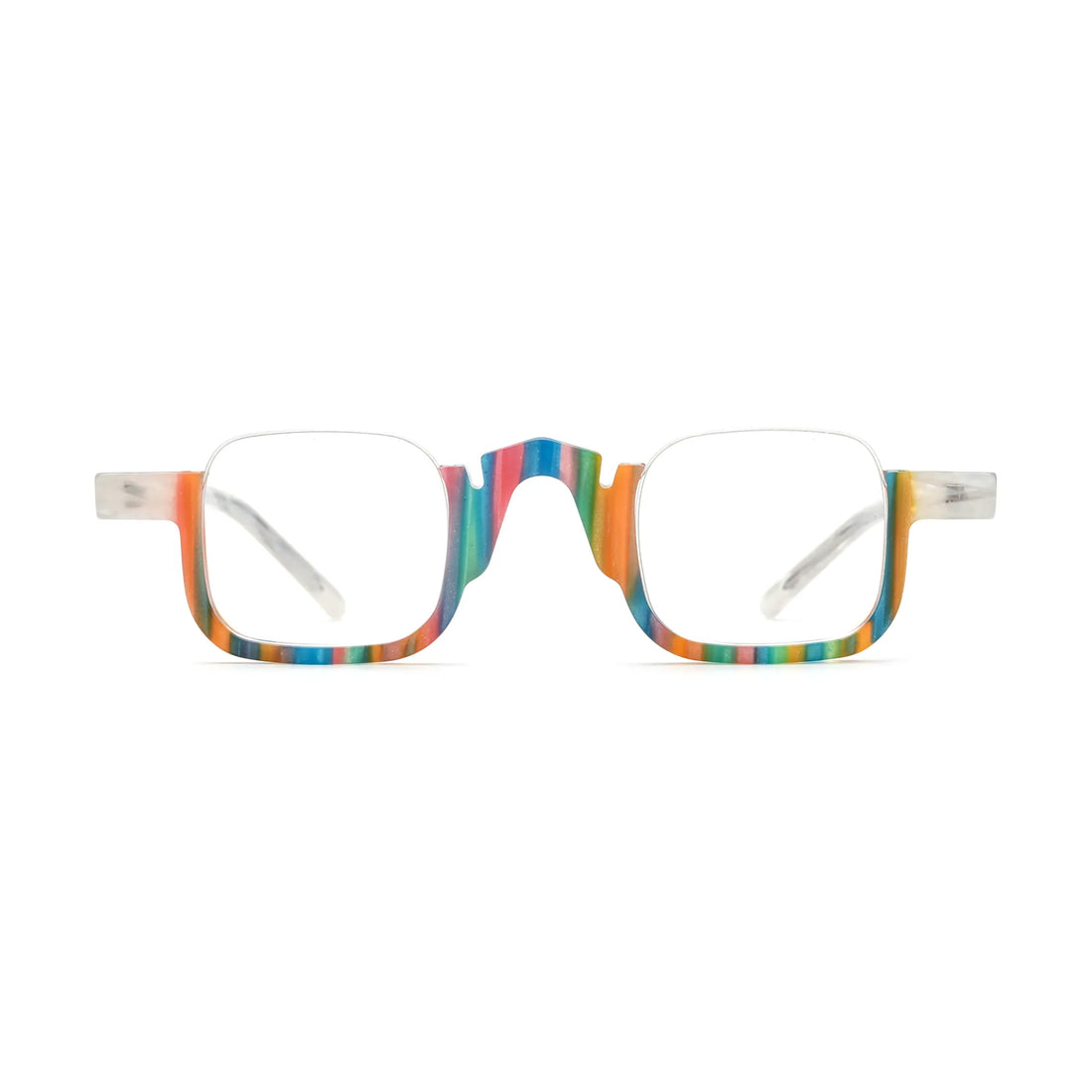 VoyueLens™ Crystal Aurora Square Eyeglasses – Front View – SKU VL19352-C4