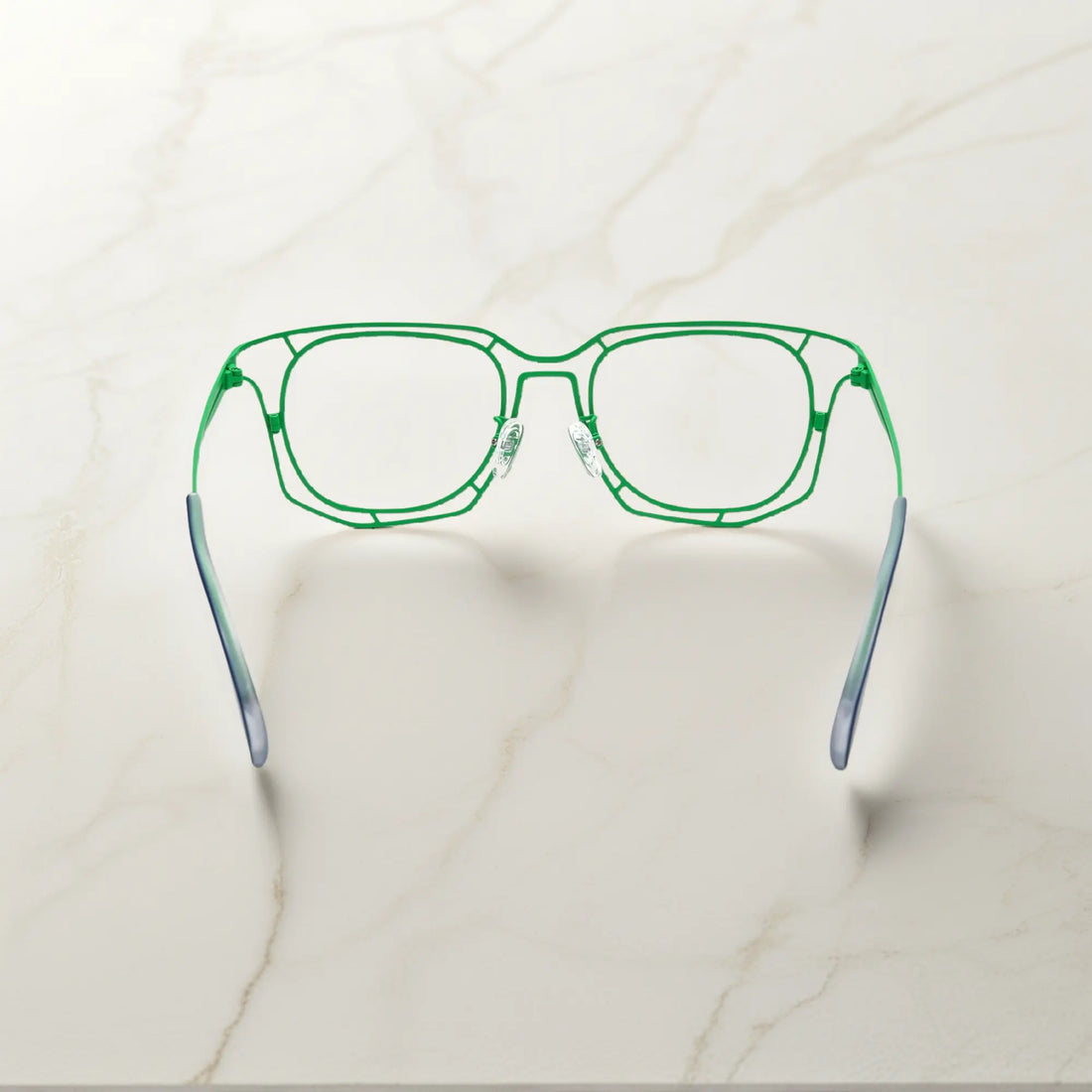 Rear view of Emerald Twilight frame with polygon frame