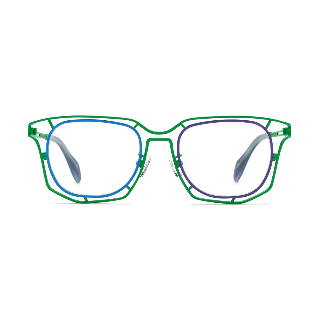 VoyueLens™ Emerald Twilight Prism Eyeglasses – Front View – SKU VL185865-C5