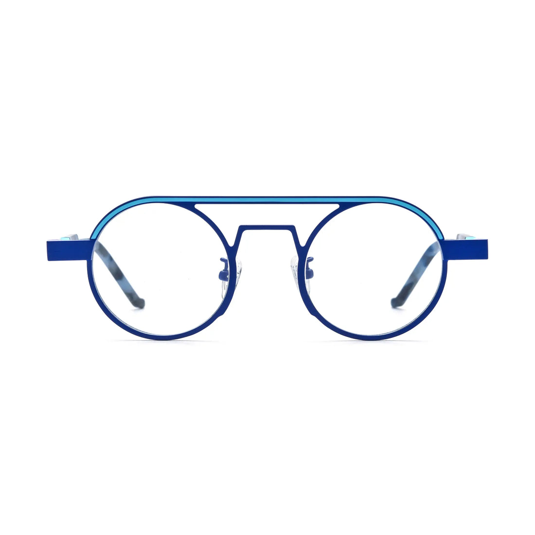 VoyueLens™ Glacier Blue Aviator Eyeglasses – Front View – SKU VL185831-C3