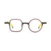 VoyueLens™ Graphite Blush Dual-Shaped Eyeglasses – Front View – SKU VL185886-C3