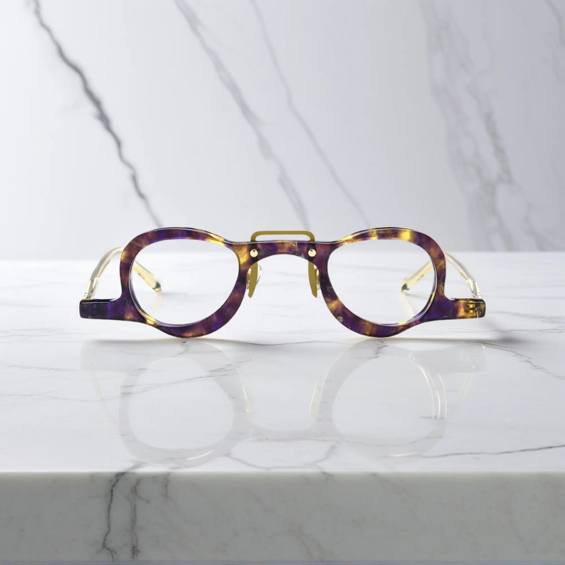 VoyueLens™ Havana Tortoise vintage style geometric eyeglasses front view