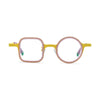 VoyueLens™ Lemon Pink Dual-Shaped Eyeglasses – Front View – SKU VL185886-C2