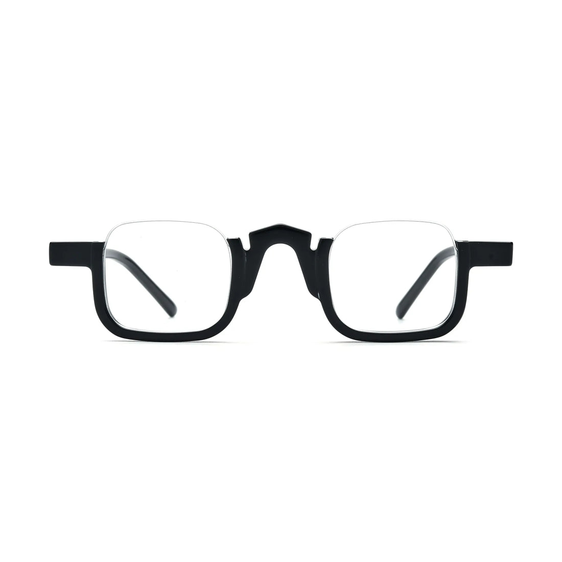 VoyueLens™ Midnight Black Square Eyeglasses – Front View – SKU VL19352-C5