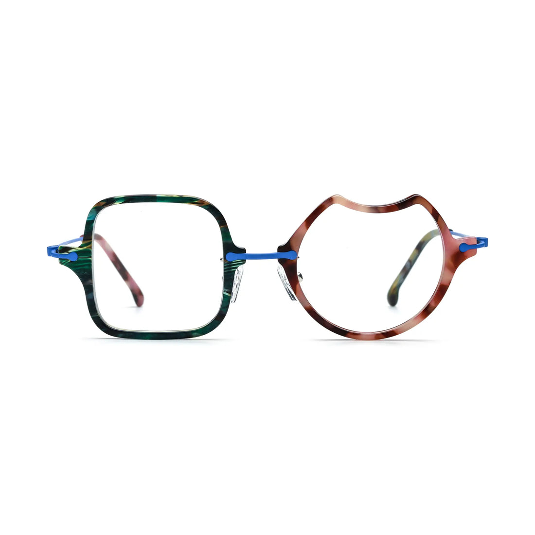 VoyueLens™ Ocean Brick Abstract Eyeglasses – Front View – SKU VL185842-C1