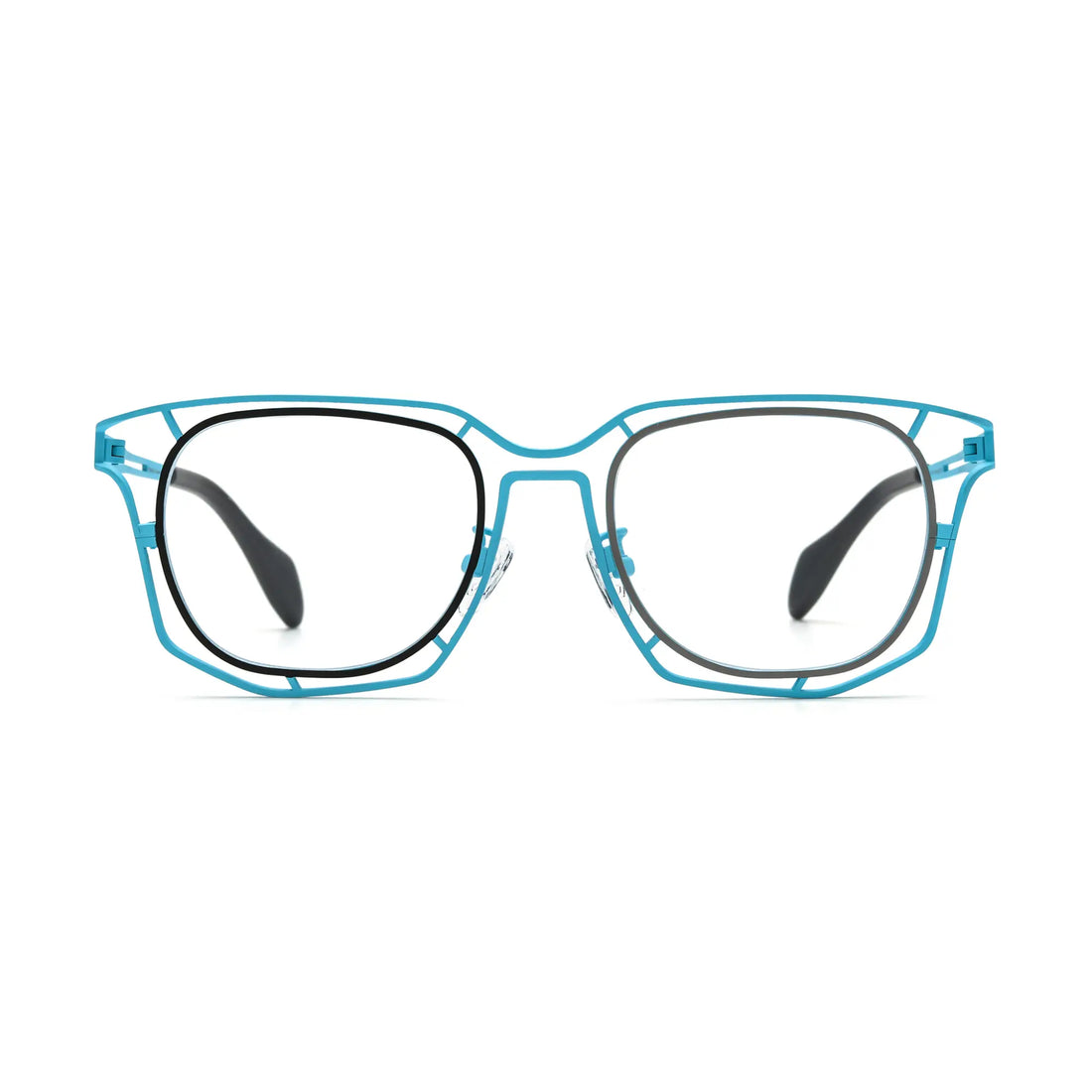 VoyueLens™ Sky Blue Prism Eyeglasses – Front View – SKU VL185865-C2