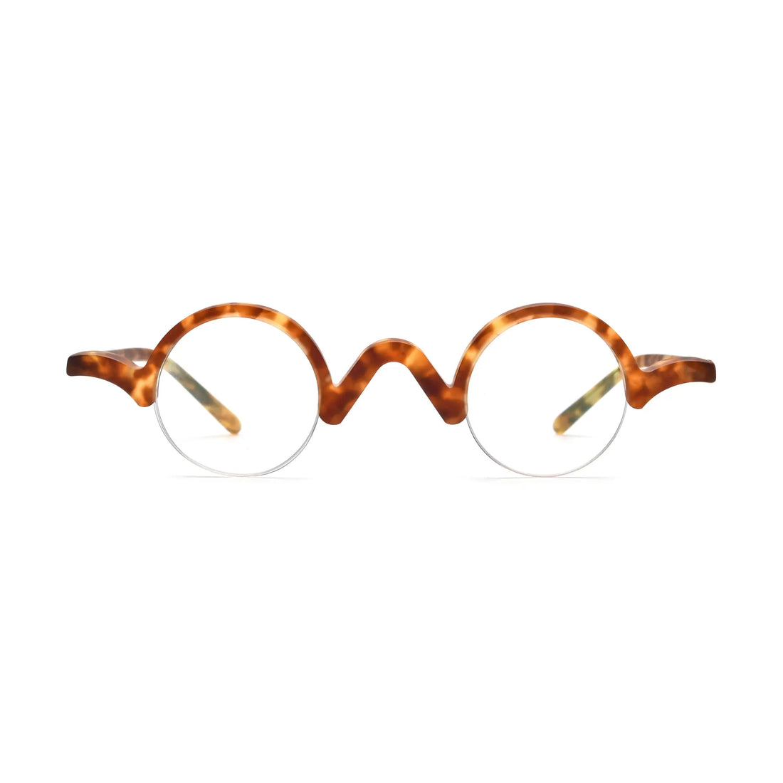 VoyueLens™ Tortoiseshell Round Eyeglasses – Front View – SKU VL19281-C5