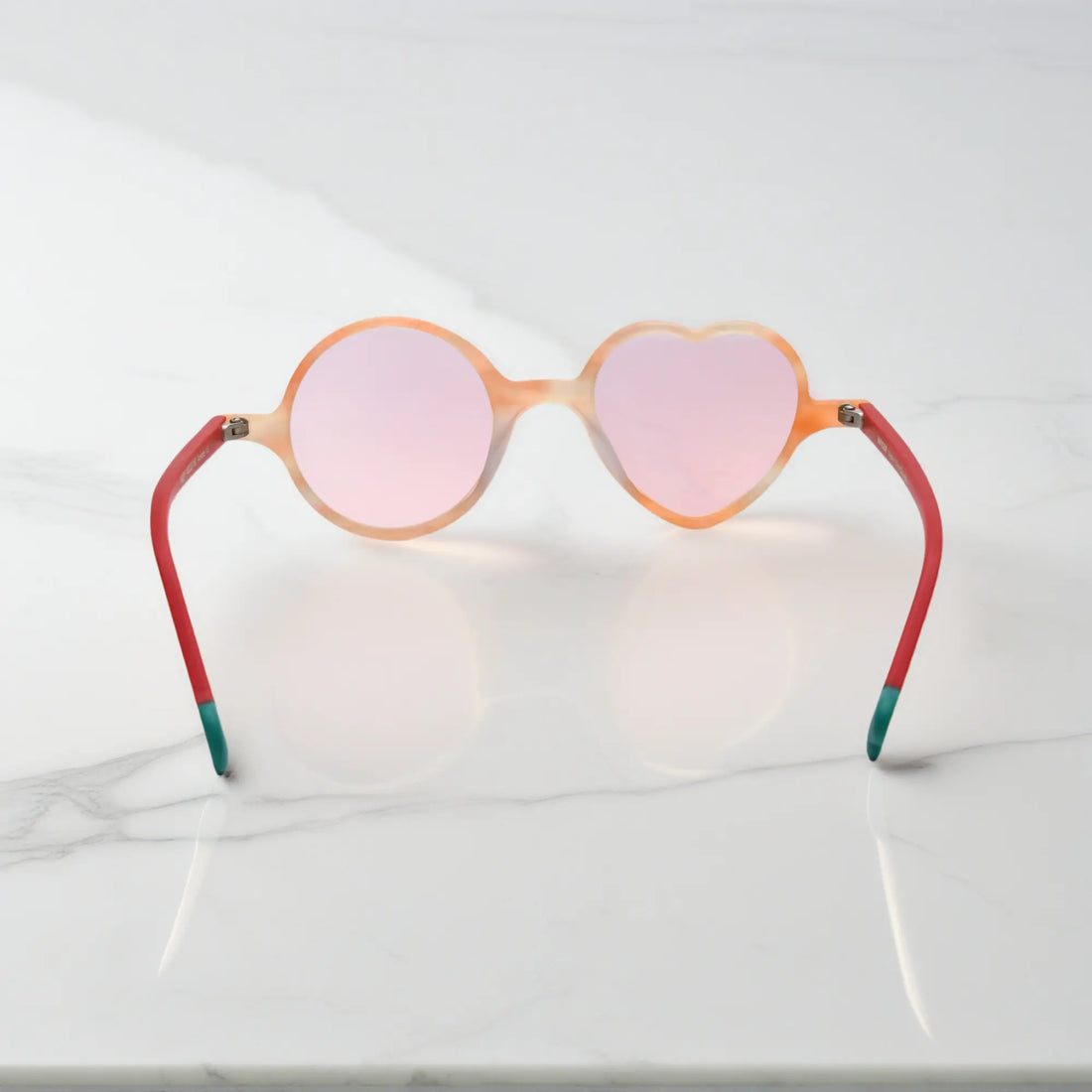 Back view of VoyueLens™ VL19377 in Honey Peach, showing full silhouette and lens contrast. Soft honey yellow with peach undertone, a warm and cheerful vibe.