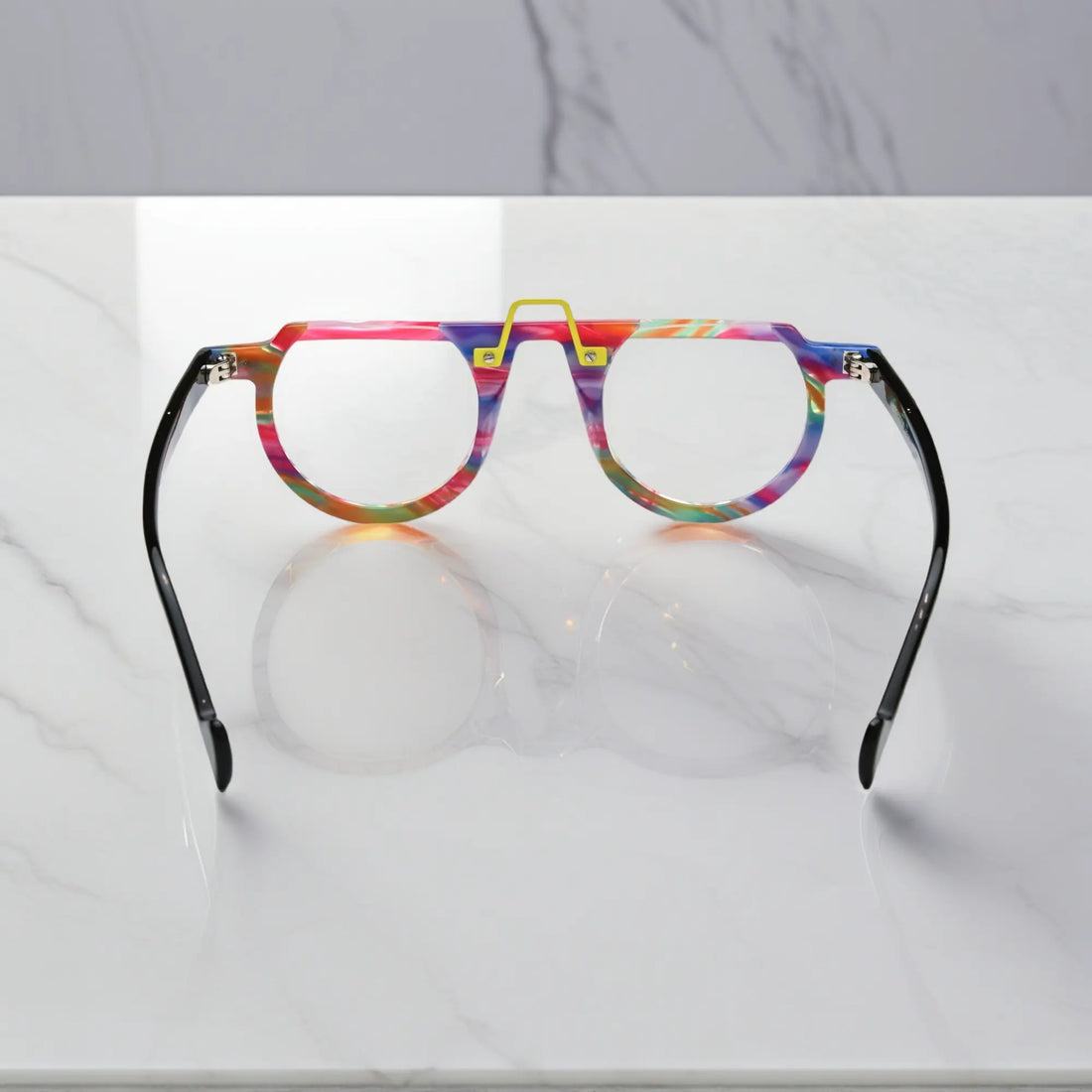 Back view of VoyueLens™ VL19383 in Rainbow Rush showcasing full color coverage