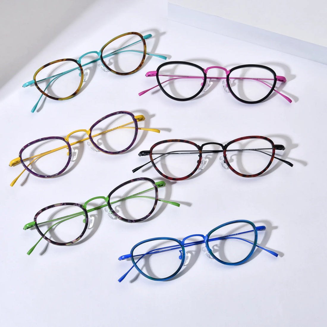 Barledear Lightweight Geometric Acetate Titanium Eyeglasses