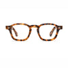 Barledear Amber Leopard Tortoise eyeglasses front view with lightweight retro square acetate frame