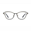 Barledear Champagne Noir eyeglasses front view with lightweight pure titanium butterfly cat-eye full-rim frame