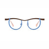 Barledear Cocoa Sky Blush eyeglasses front view with lightweight butterfly titanium frame