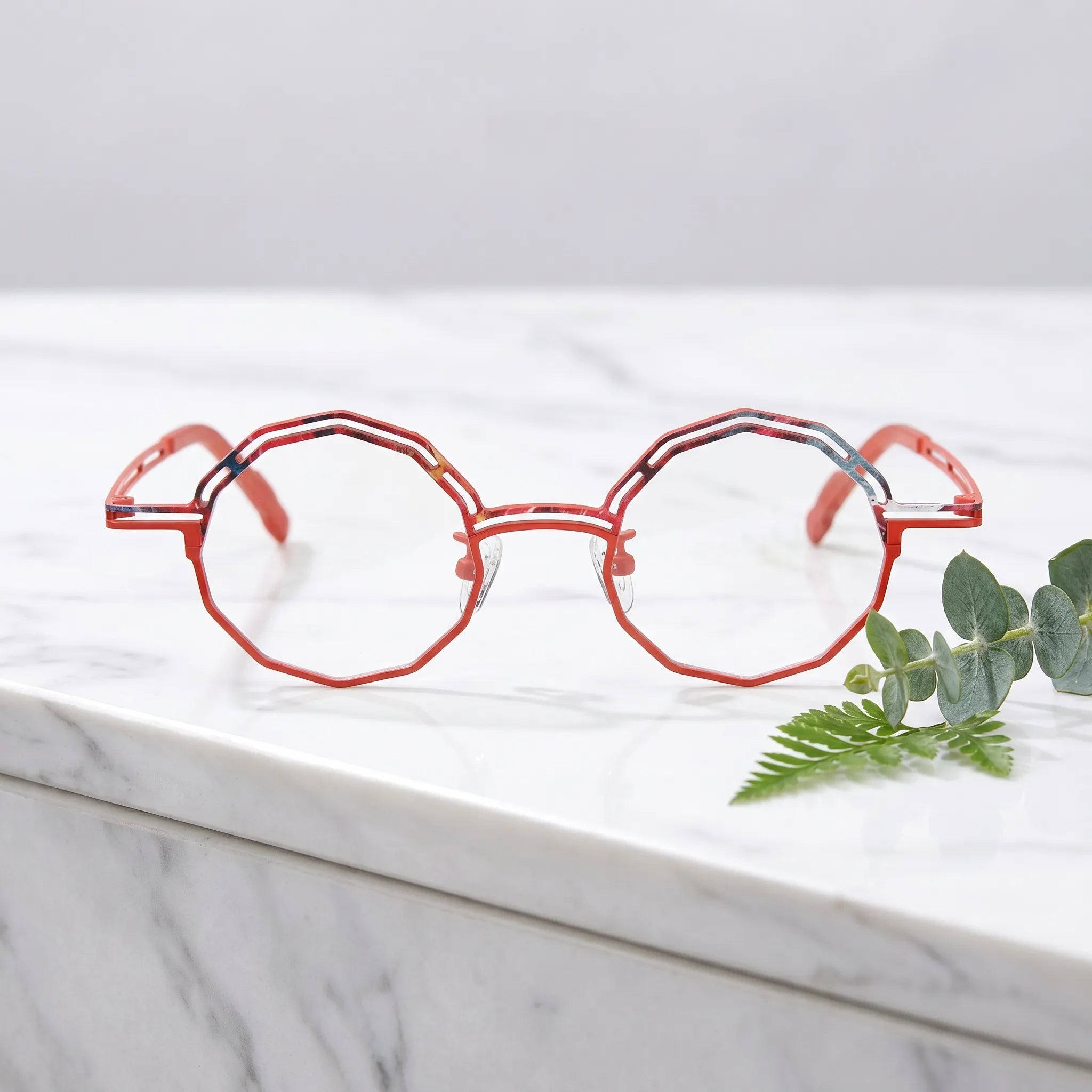 Barledear Coral Rouge eyeglasses shown in a clean lifestyle front view