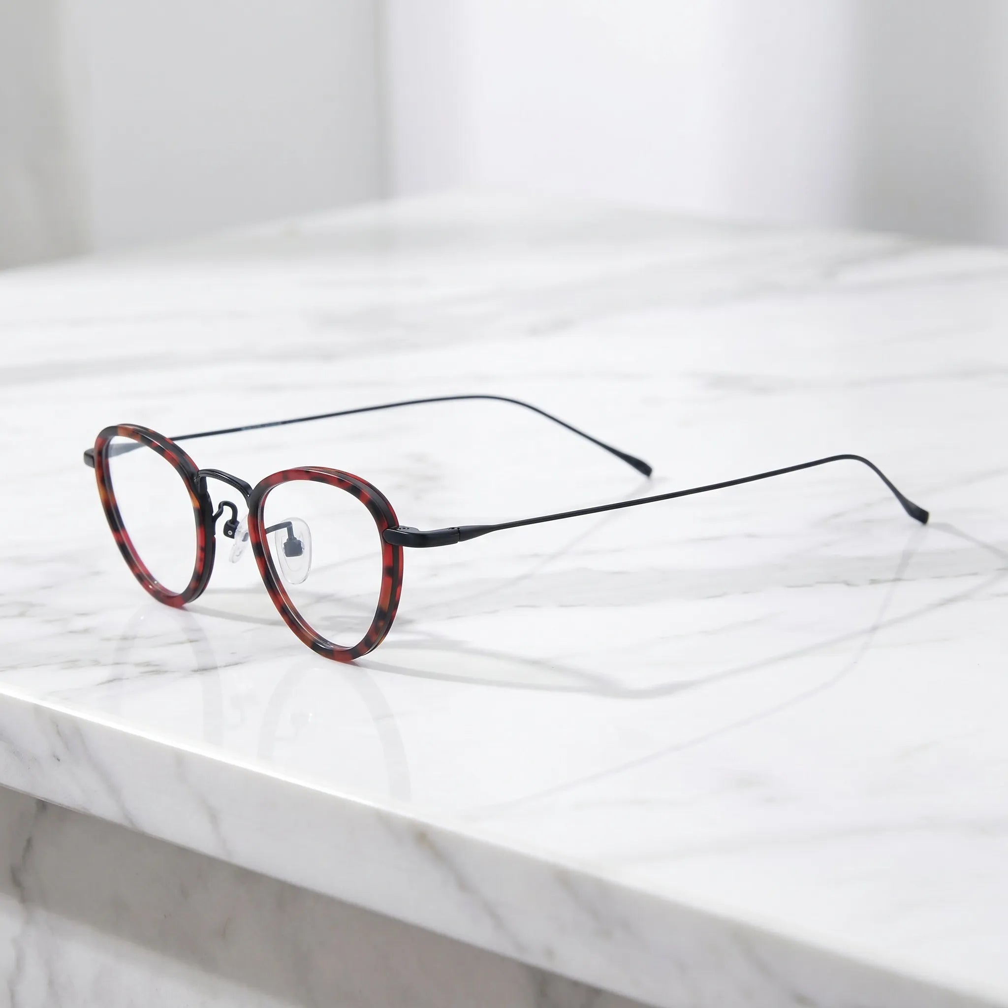 Barledear Lightweight Geometric Acetate Titanium Eyeglasses