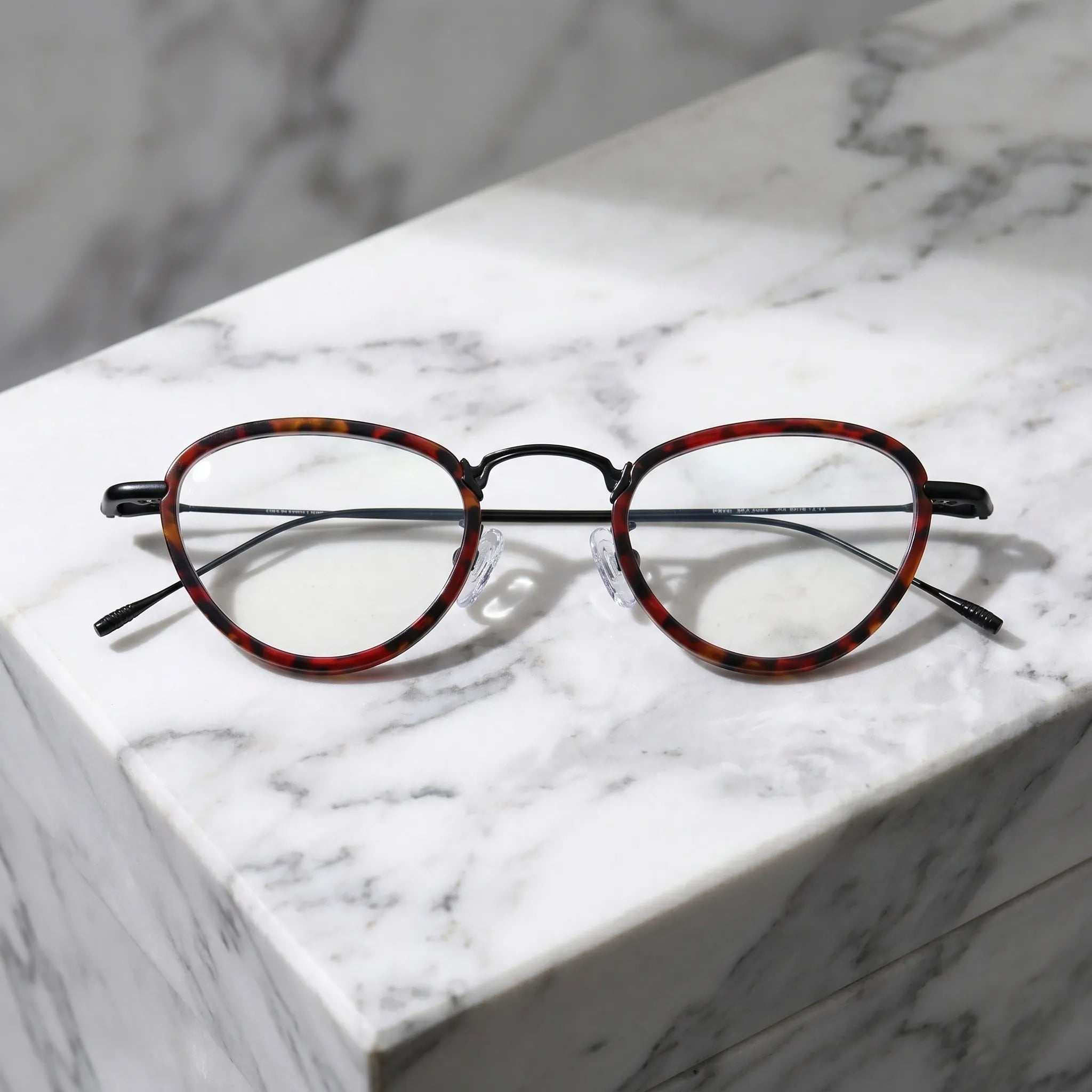 Barledear Lightweight Geometric Acetate Titanium Eyeglasses