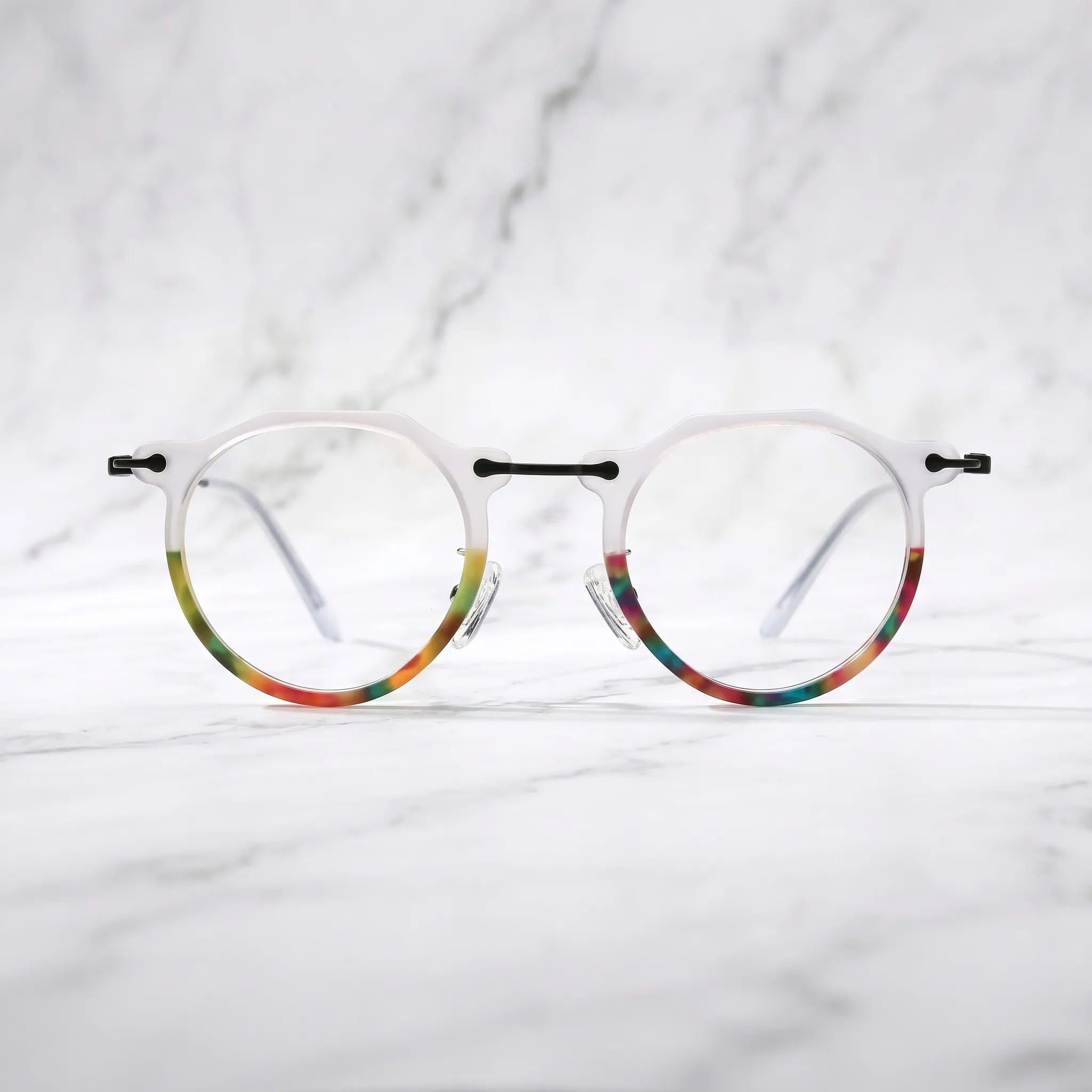 Barledear Crystal Rainbow eyeglasses shown in a clean lifestyle front view for everyday prescription eyewear