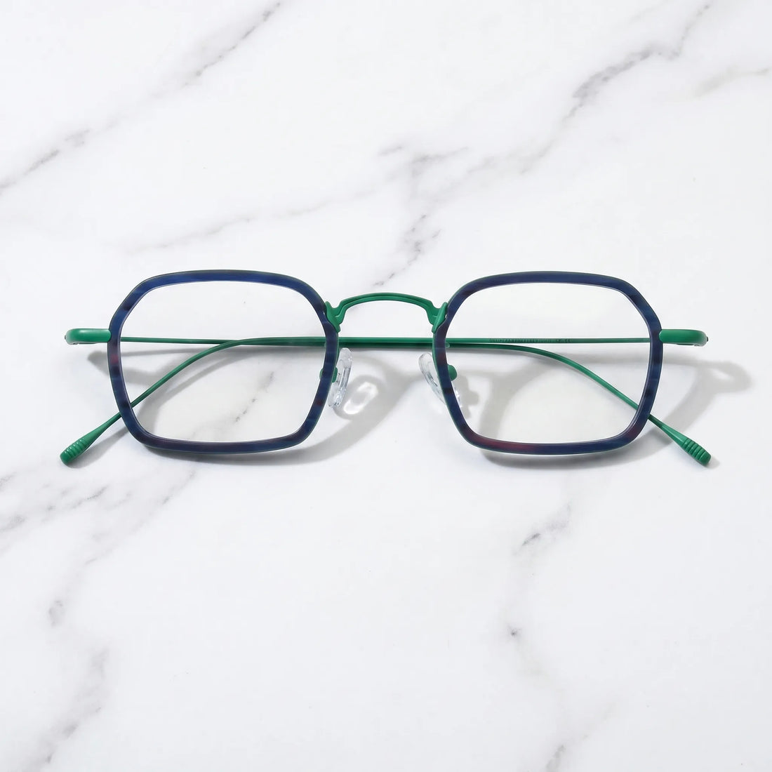 Barledear Emerald Graphite Green eyeglasses folded display showing frame and temple design