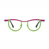 Barledear Fuchsia Lime Noir eyeglasses front view with lightweight butterfly titanium frame