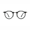 Barledear Matte Noir eyeglasses front view with lightweight retro oval acetate metal full-rim frame