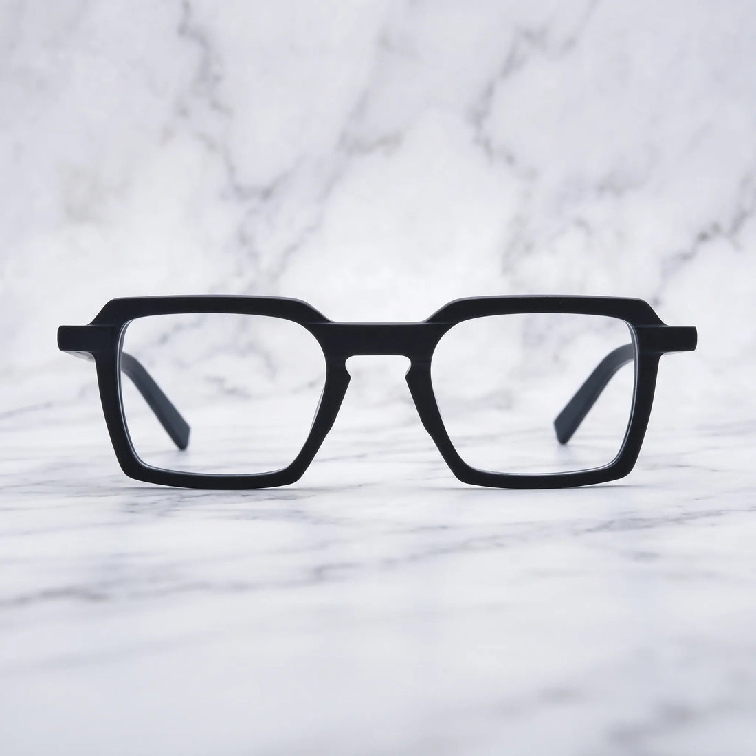 Barledear Matte Onyx eyeglasses shown in a clean lifestyle front view