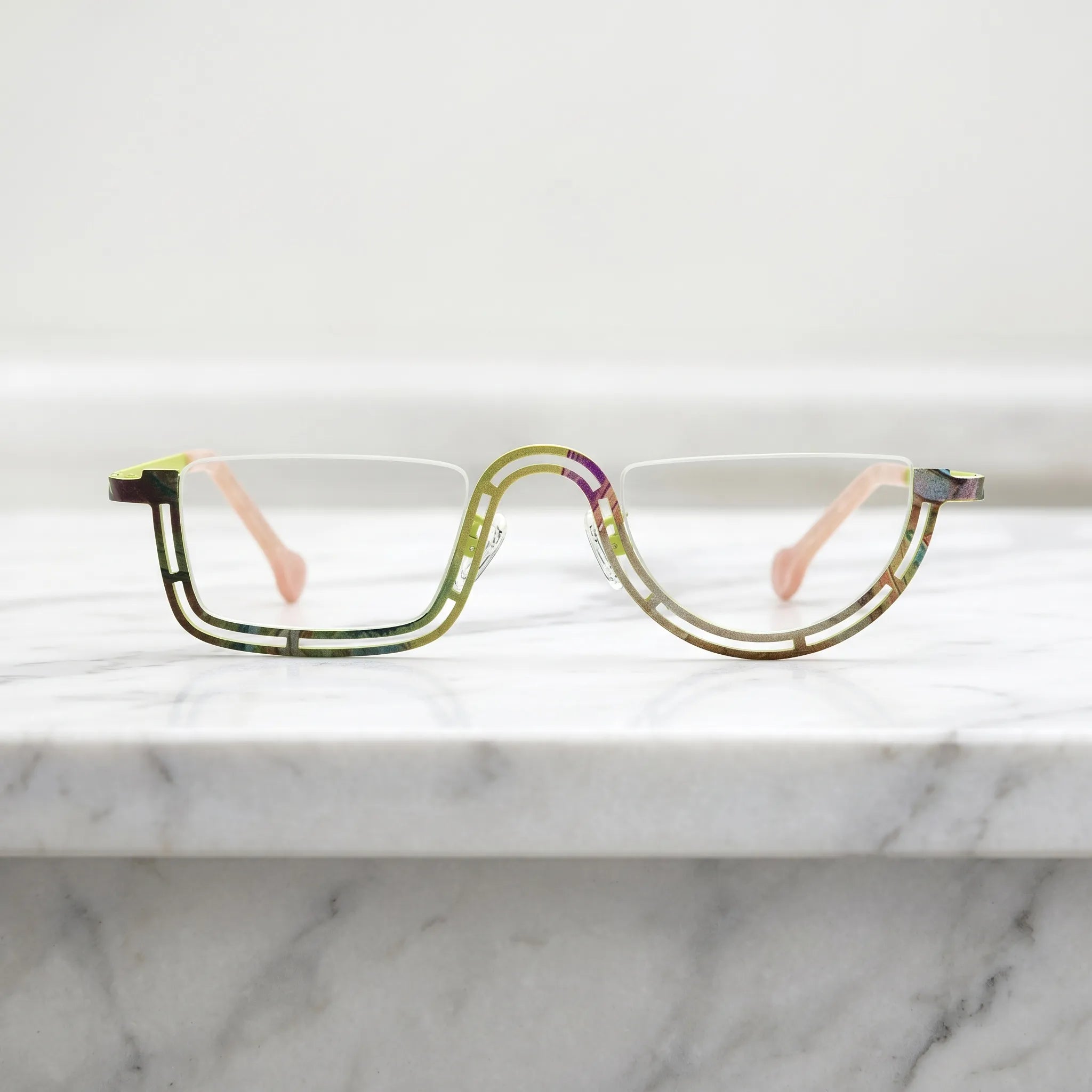 Barledear Meadow Lime Yellow eyeglasses shown in a clean lifestyle front view