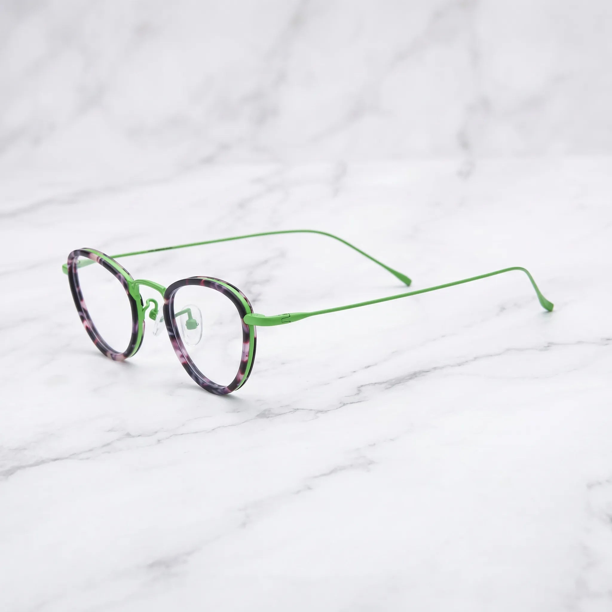 Barledear Lightweight Geometric Acetate Titanium Eyeglasses