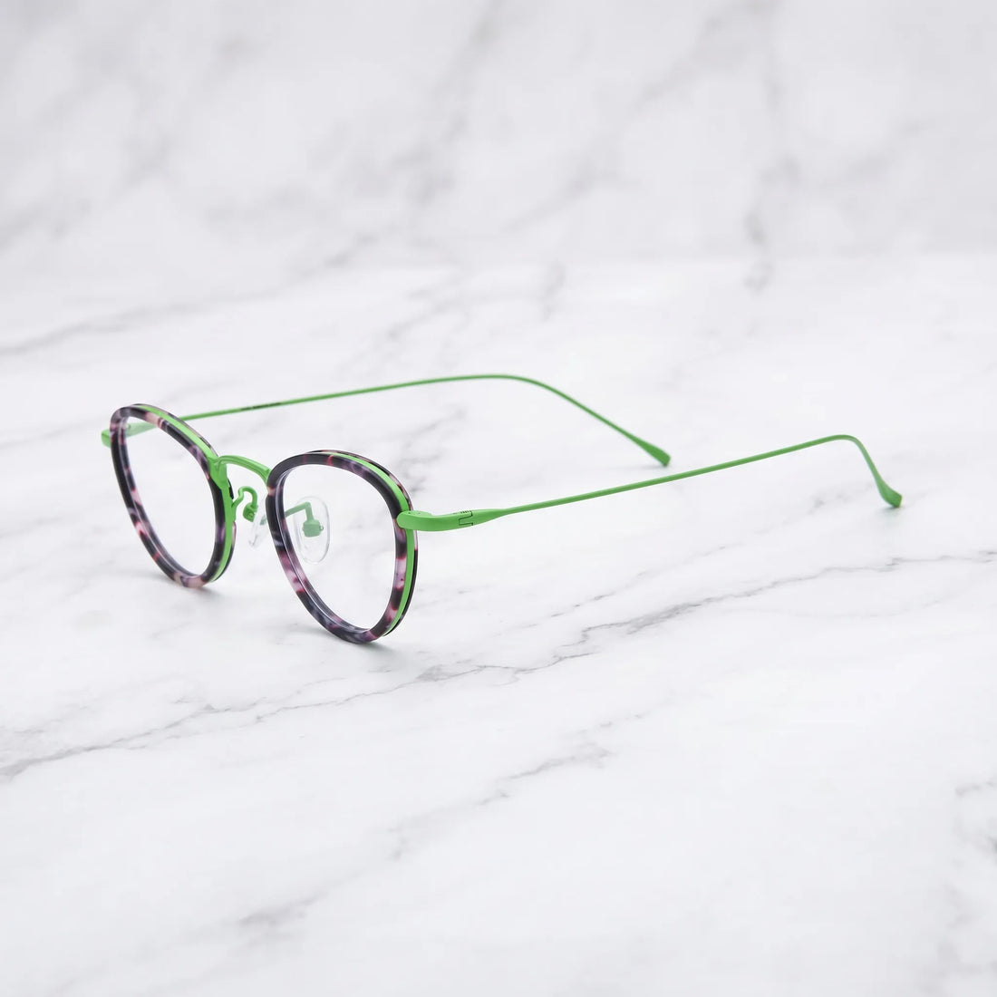 Barledear Lightweight Geometric Acetate Titanium Eyeglasses