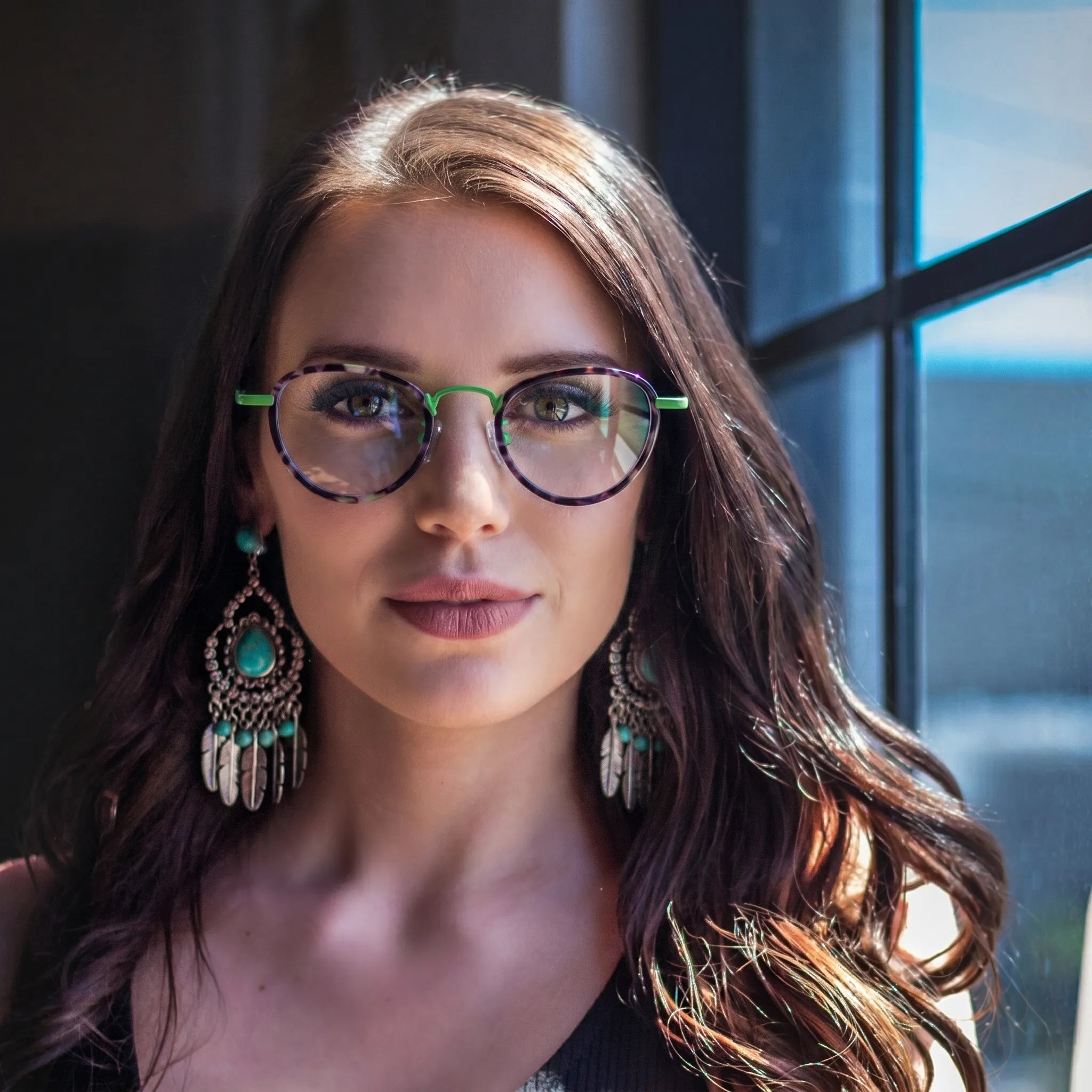 Barledear Lightweight Geometric Acetate Titanium Eyeglasses