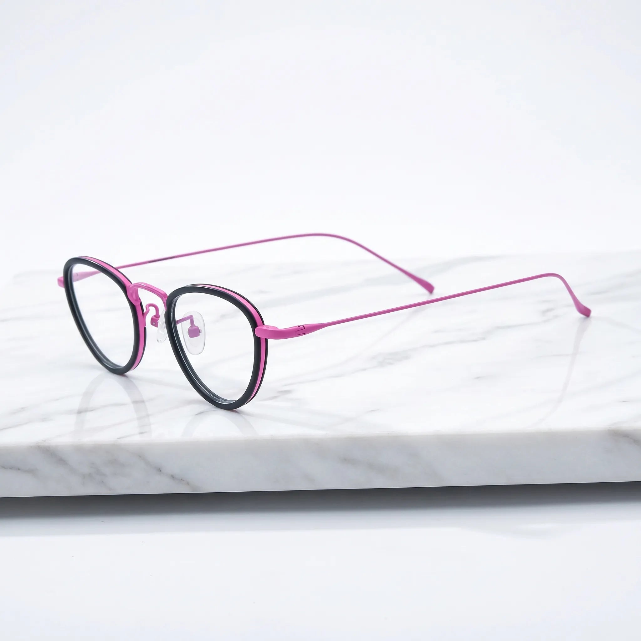 Barledear Lightweight Geometric Acetate Titanium Eyeglasses