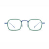 Barledear Mint Sky Blue eyeglasses front view with lightweight geometric acetate titanium frame