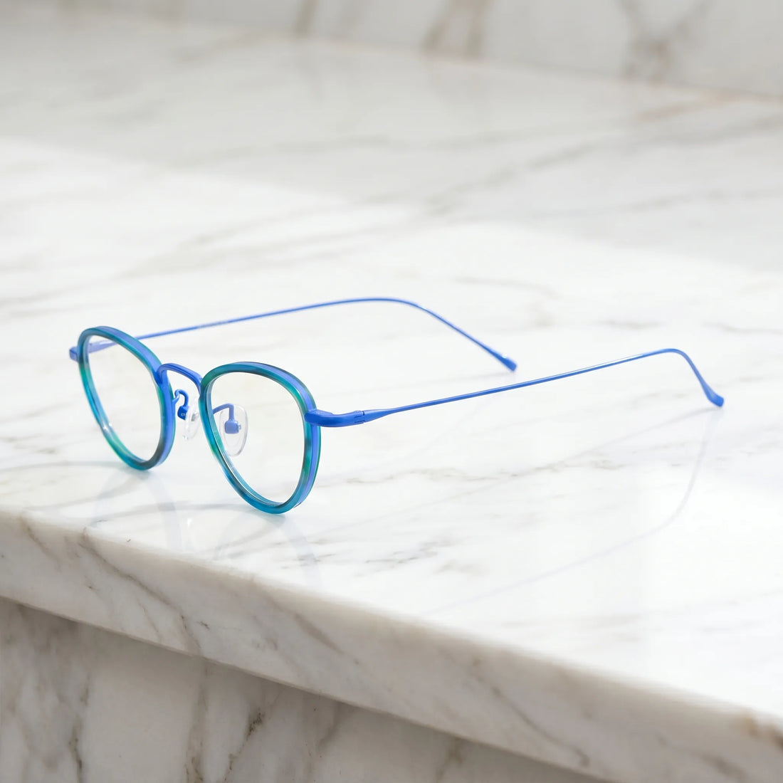 Barledear Lightweight Geometric Acetate Titanium Eyeglasses