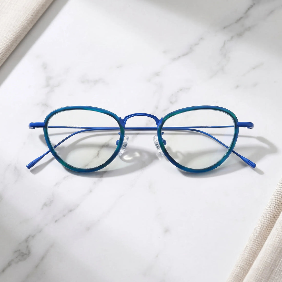 Barledear Lightweight Geometric Acetate Titanium Eyeglasses