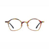 Barledear Sunlit Mosaic Yellow eyeglasses front view with lightweight butterfly titanium frame