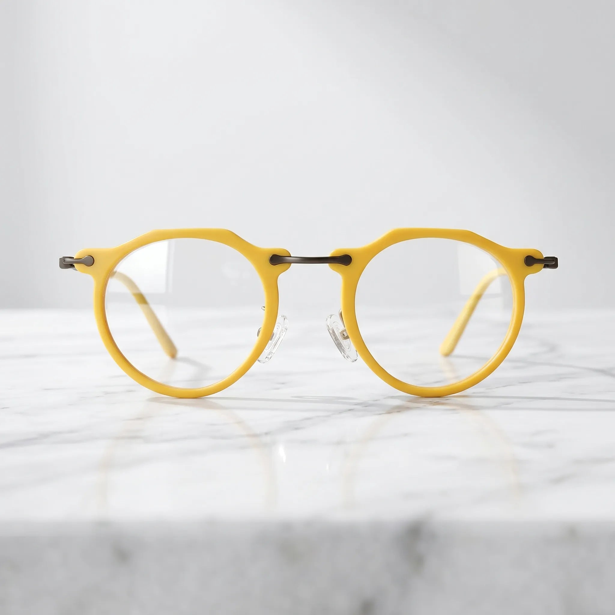 Barledear Sunshine Yellow eyeglasses shown in a clean lifestyle front view for everyday prescription eyewear