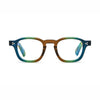 Barledear Teal Grove eyeglasses front view with lightweight retro square acetate frame