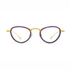 Barledear Violet Sunshine eyeglasses front view with lightweight geometric acetate and titanium full-rim frame