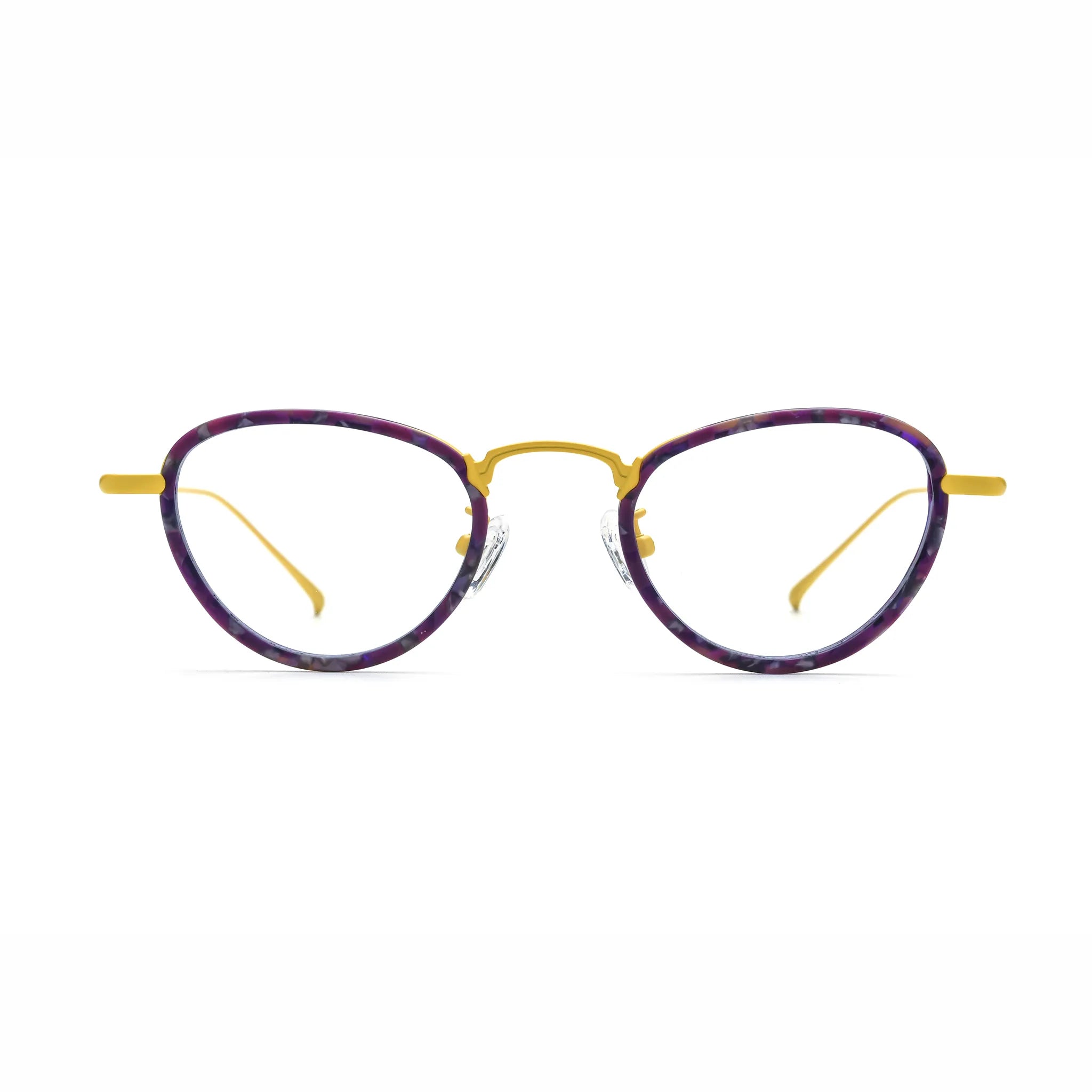 Barledear Lightweight Geometric Acetate Titanium Eyeglasses