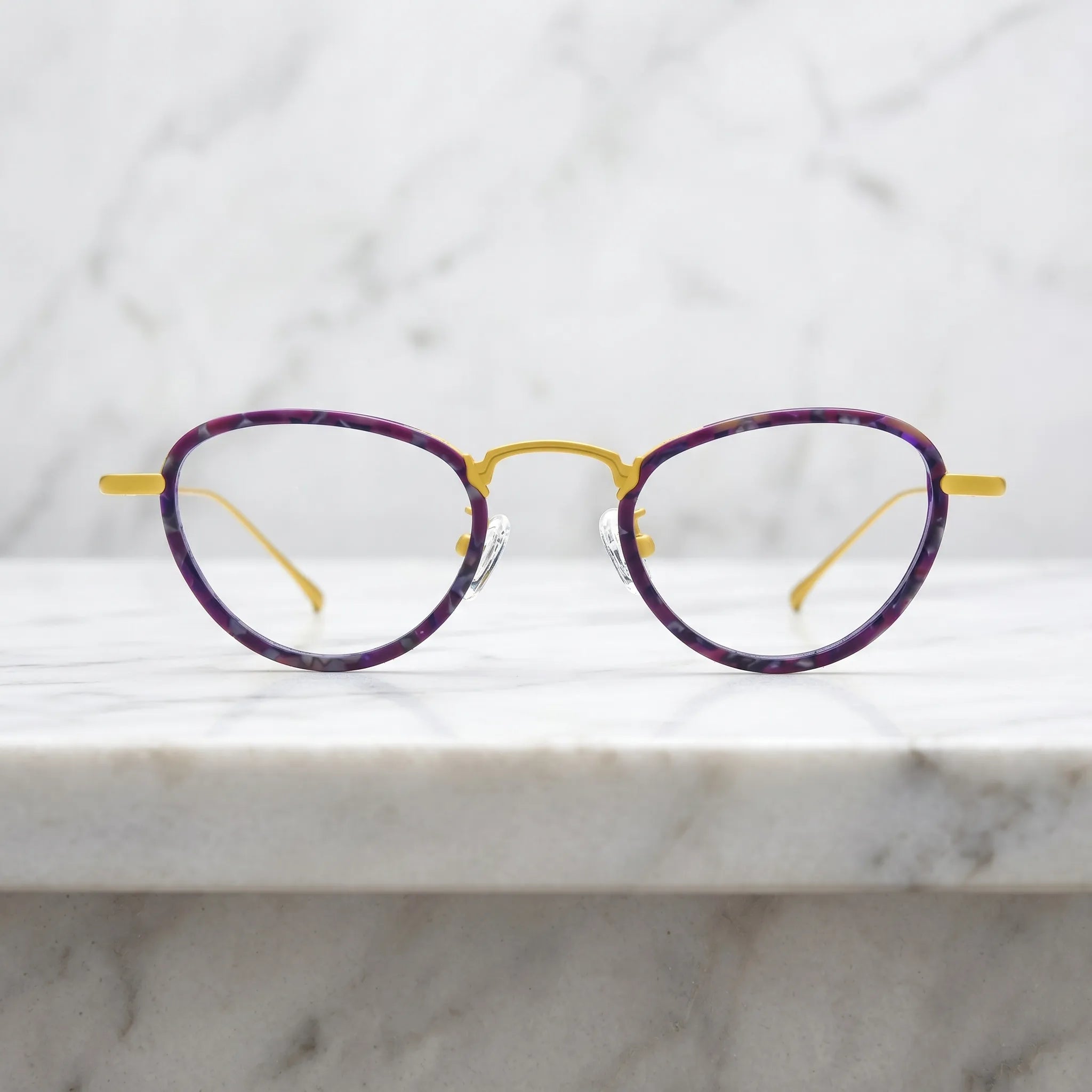 Barledear Lightweight Geometric Acetate Titanium Eyeglasses