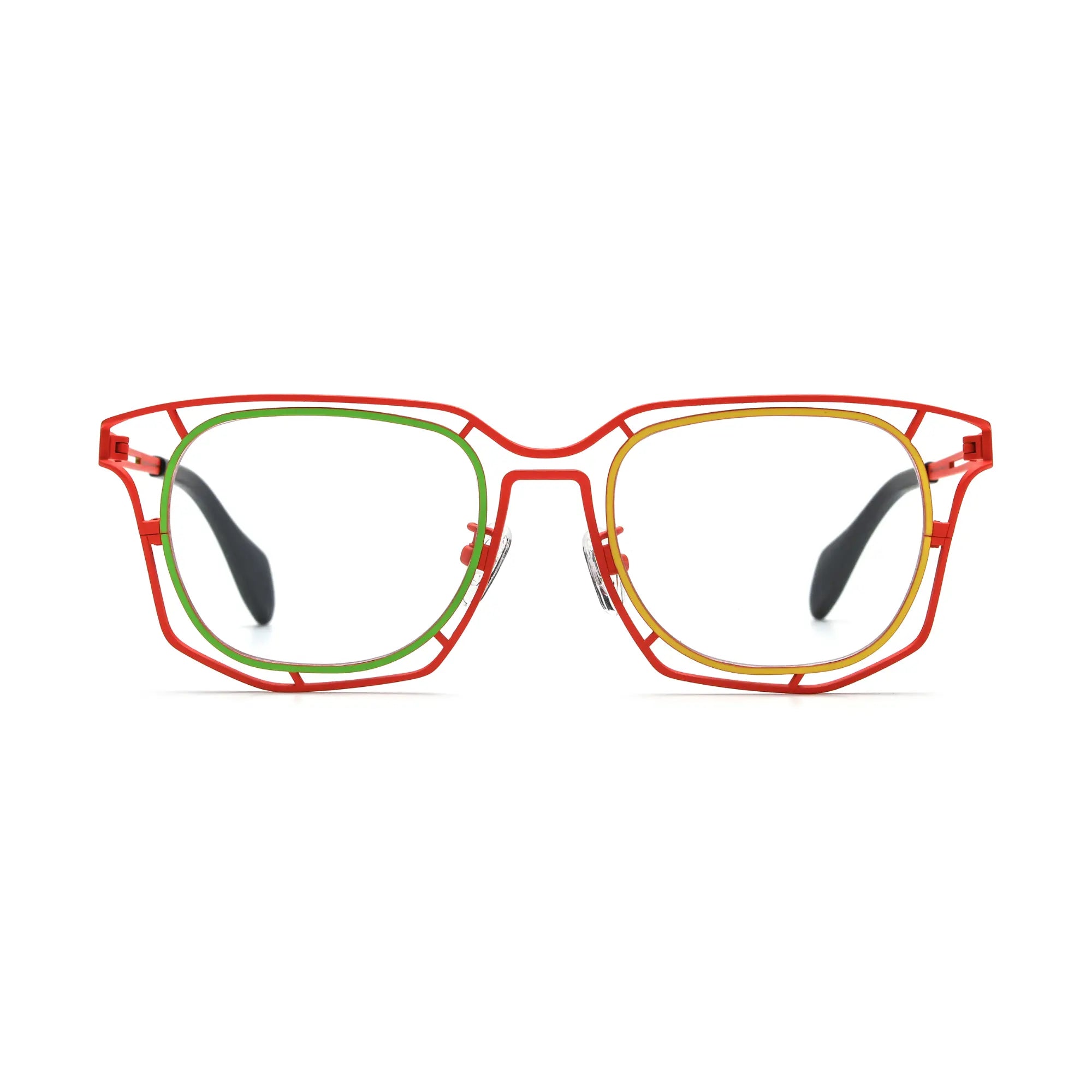 VoyueLens™ Amber Blaze Prism Eyeglasses – Front View – SKU VL185865-C6