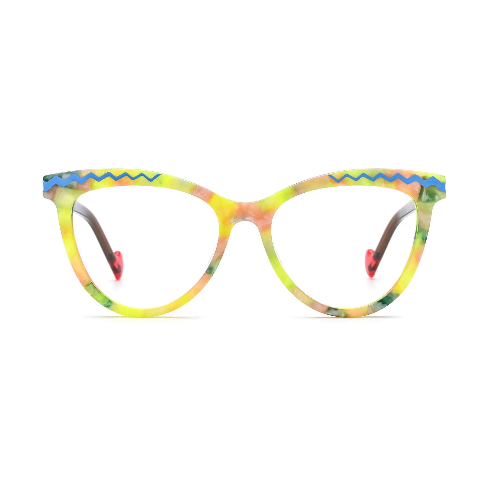 VoyueLens™ Amber Fade Eyeglasses – Front View – SKU VL19362-C3