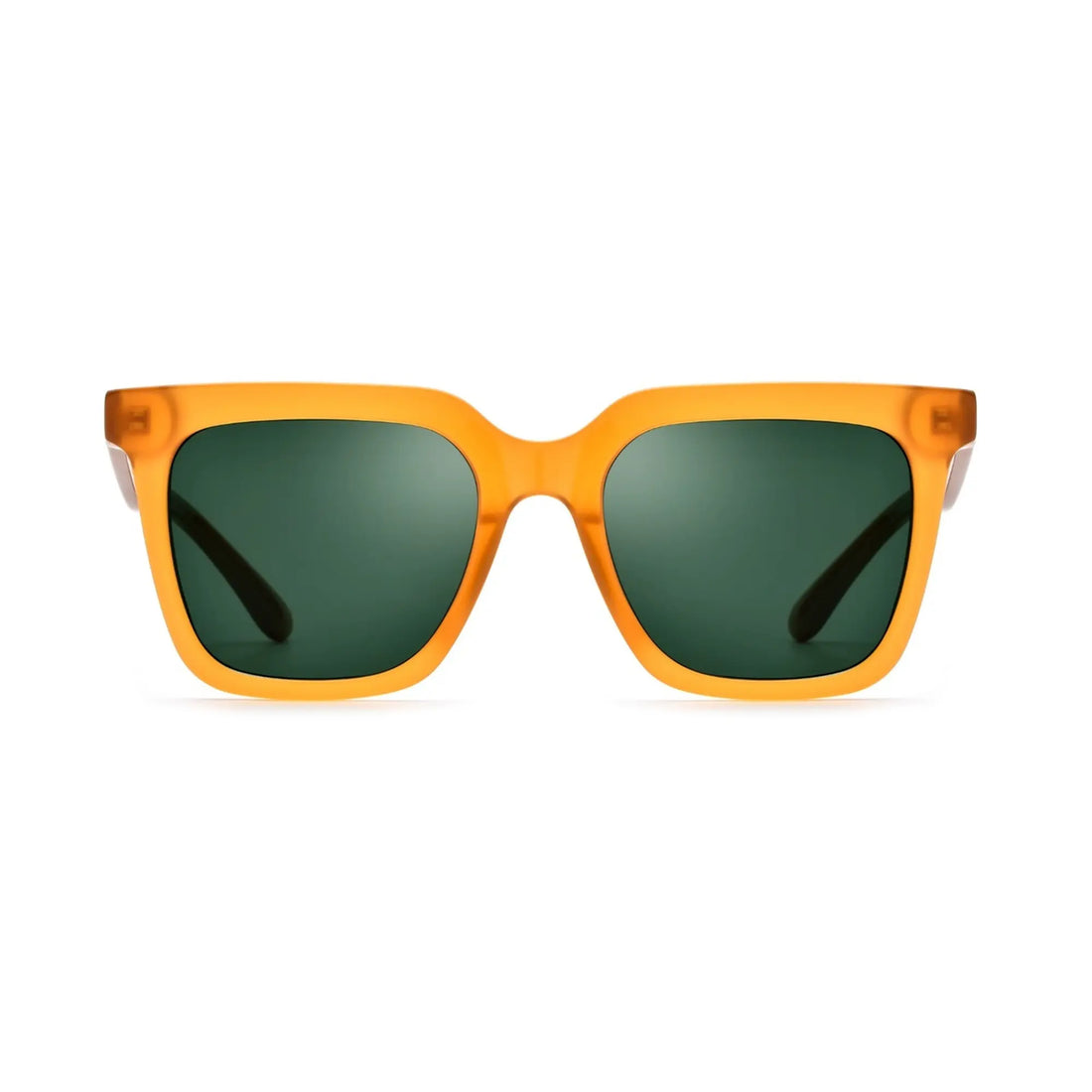 VoyueLens™ Amber Square Sunglasses – Front View – SKU VL19159-YGRN