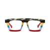 VoyueLens™ Amber Tortoiseshell Square Eyeglasses – Front View – SKU VL19374-C2
