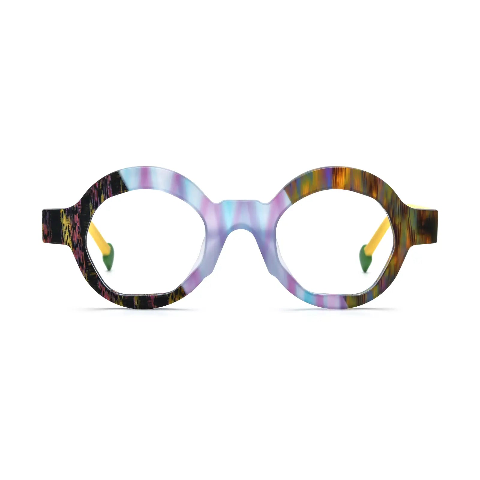 VoyueLens™ Aurora Fade Polygon Eyeglasses – Front View – SKU VL19355-C4