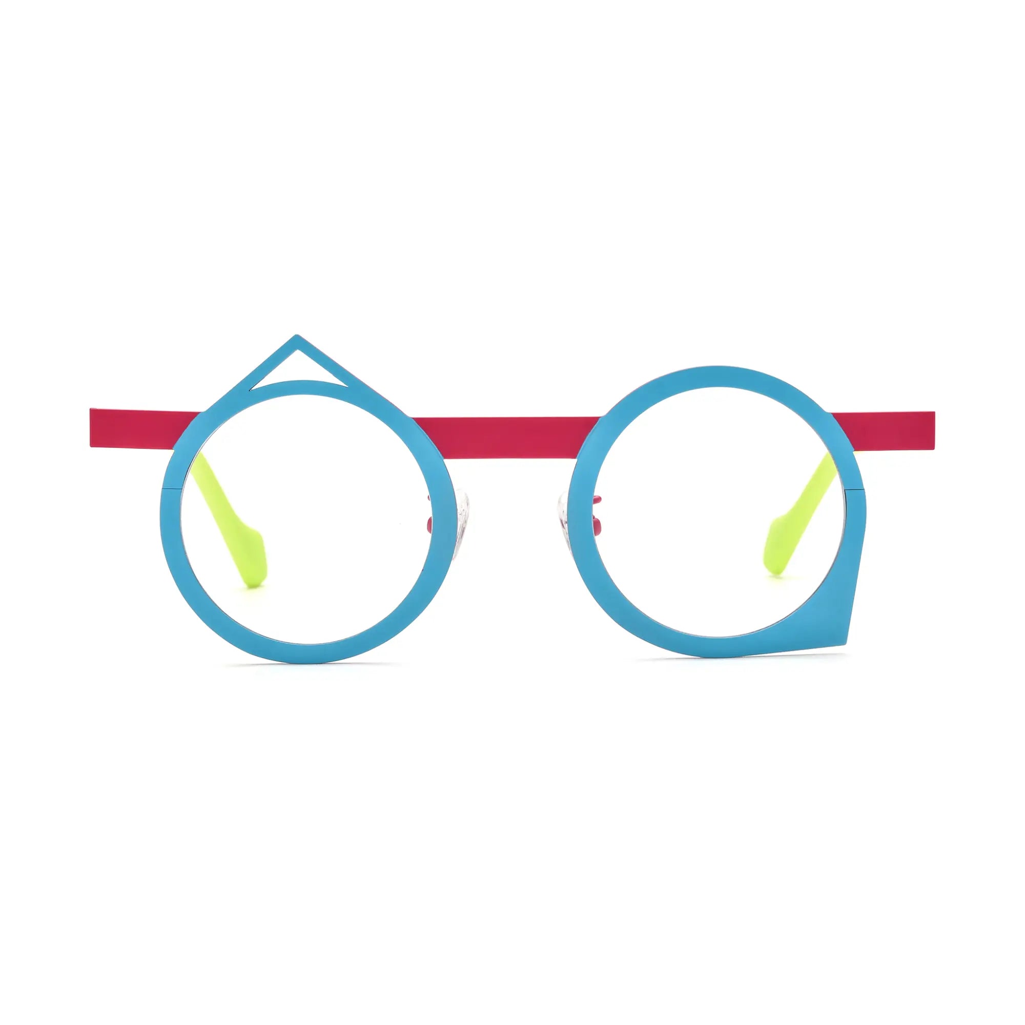 VoyueLens™ Berry Sky Geometric Eyeglasses – Front View – SKU VL185801-C5