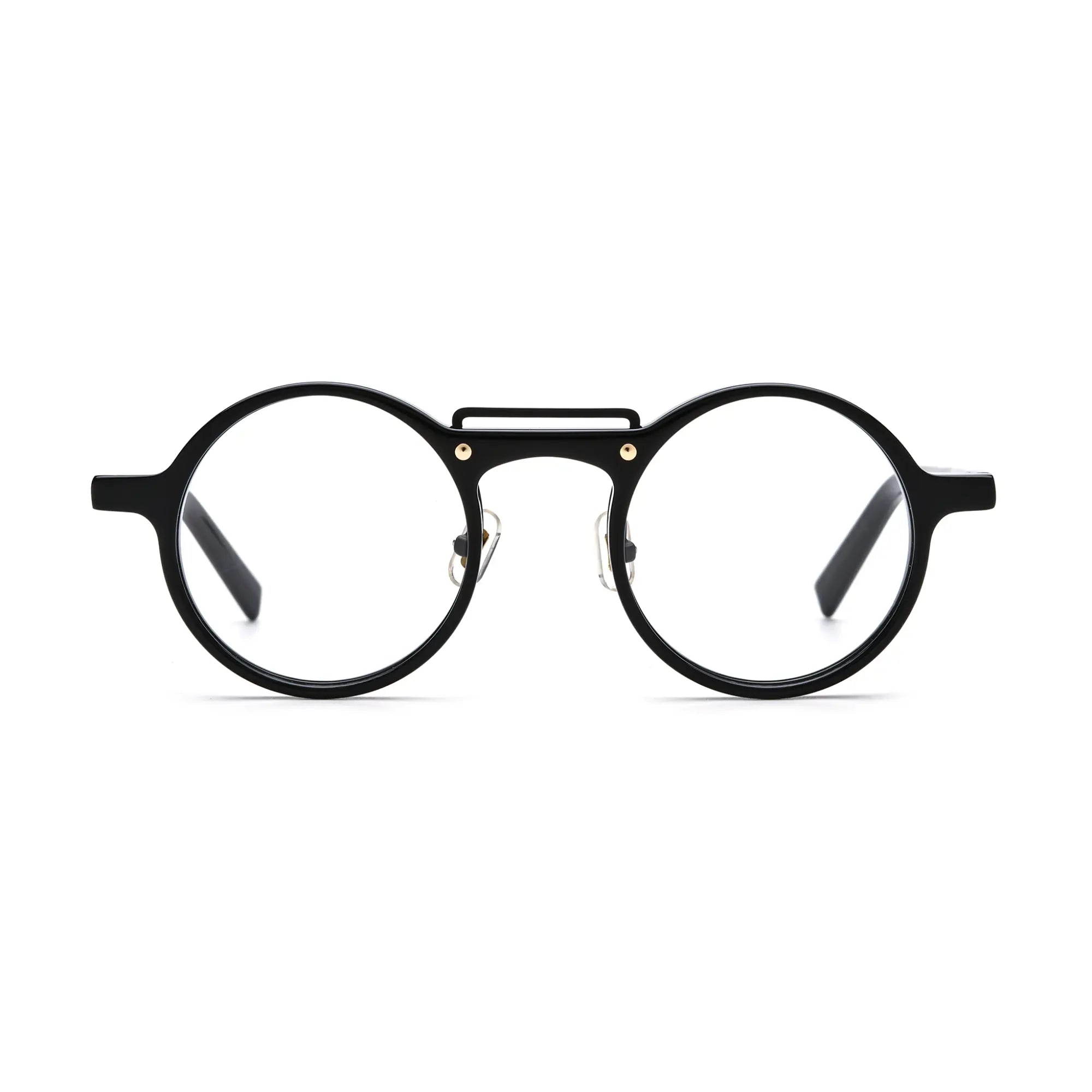 VoyueLens™ Black Round Eyeglasses – Front View – SKU VL19194-C4